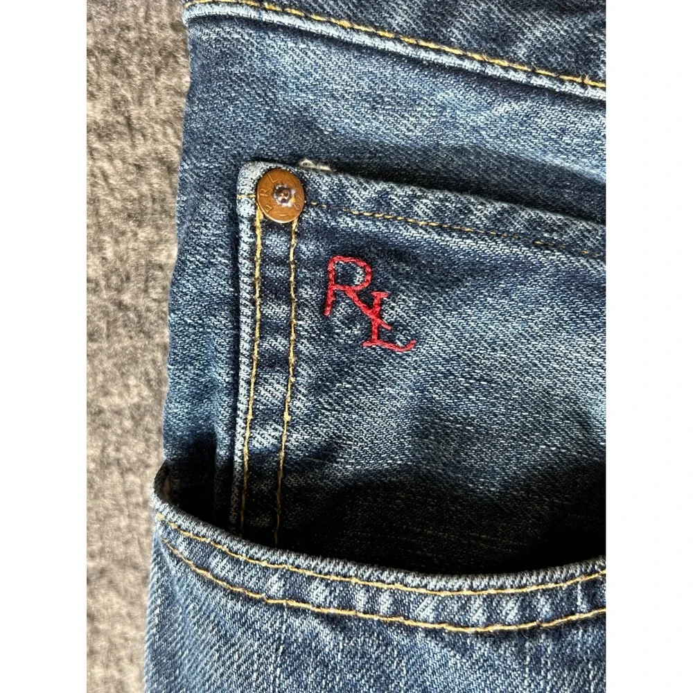 Polo Ralph Lauren Jeans Big Tall Straight Leg Blue Denim Warrick Mens‎ 44BX30